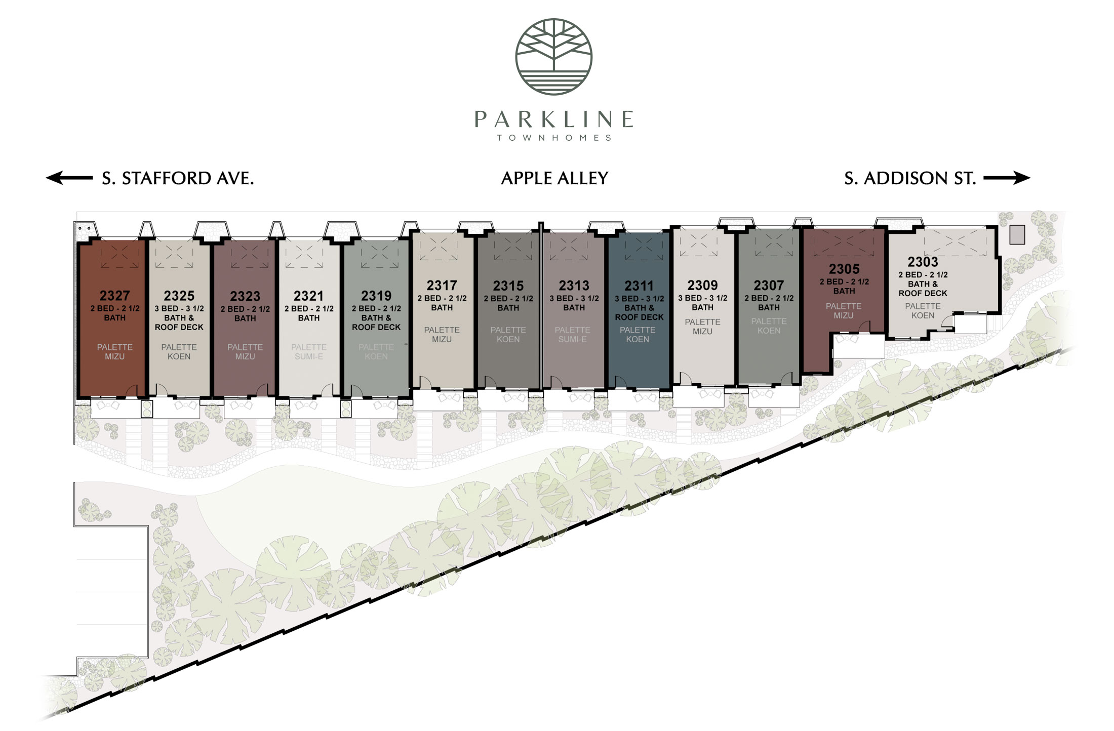 Parkline Townhomes Site Plan