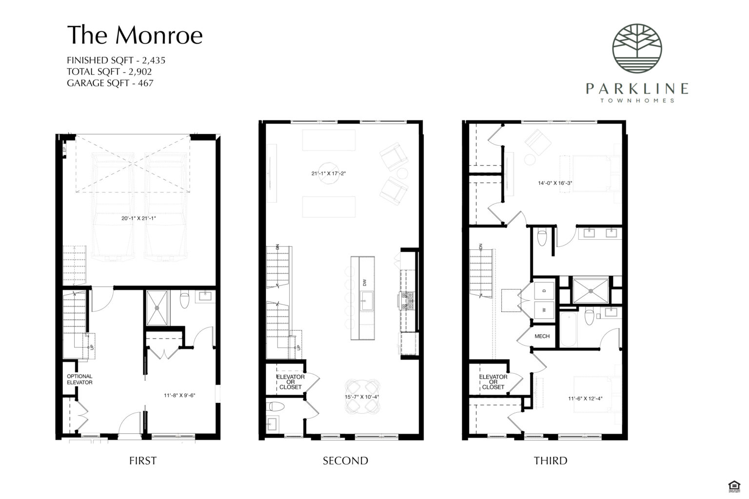 Parkline Townhomes - The Monroe Floor Plan